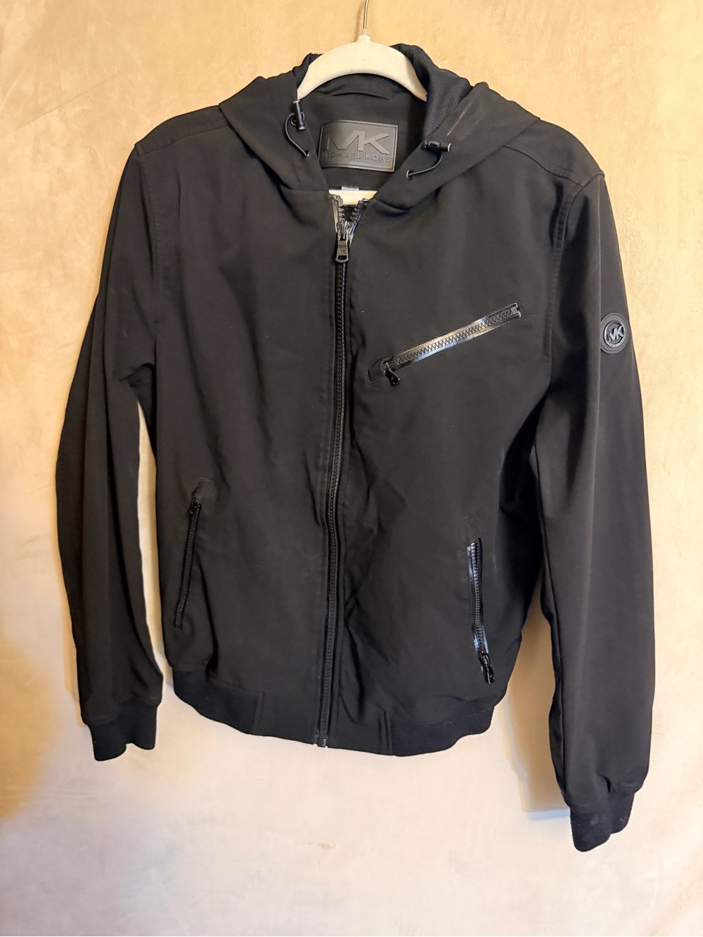 Michael Kors Black Hooded Zip-Up Jacket